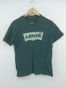 ◇ Levi's リーバイス ロゴ プリント 半袖 Tシャツ カットソー サイズS ダークグリーン系 メンズ P 【中古】