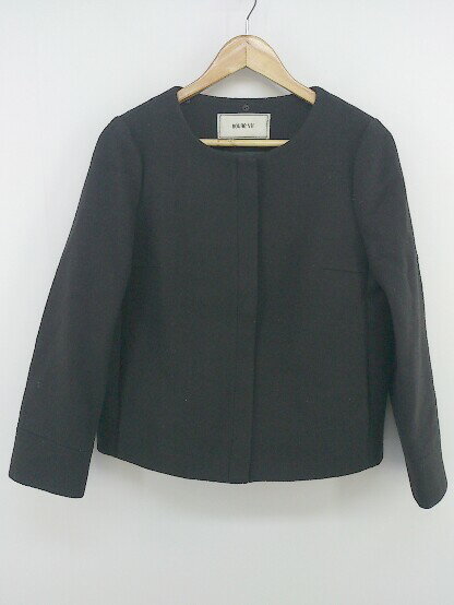 ◇ Rouge vif ルージュ ヴィフ 長袖 ジップアップ ジャケット コート サイズ40 ブラック レディース P 【中古】