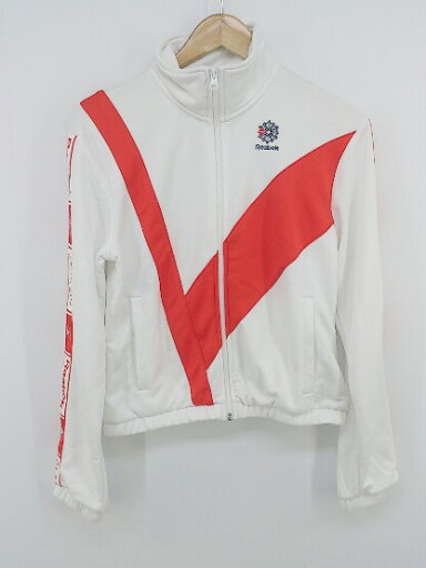 ◇ Reebok リーボック 長袖 ジップアップ ジャケット サイズM ホワイト レディース P 【中古】 ◇ Reebok リーボック 長袖 ジップアップ ジャケット サイズM ホワイト レディース P 【中古】