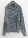 ◇ SONGEUR d.i.a. タートルネック ケーブル 長袖 ニット セーター サイズM ブラック ホワイト系 レディース P 【中古】