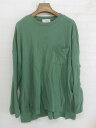 ◇ antiqua アンティカ 胸ポケットオーバーサイズ 長袖 Tシャツ カットソー サイズF グリーン系 レディース P 【中古】