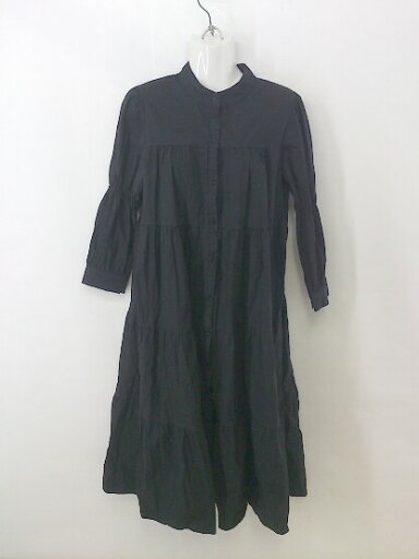 ◇ BLUEEAST ブルーイースト ティアード ロング シャツ ワンピース ブラック レディース P 【中古】 ◇ BLUEEAST ブルーイースト ティアード ロング シャツ ワンピース ブラック レディース P 【中古】