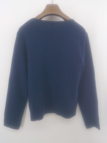 ◇ STILE BENETTON スティーレ ベネトン ジップアップ 長袖 ニット ジャケット サイズL ネイビー レディース P 【中古】