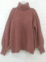 ◇ EMODA エモダ タートルネック 肩開き ニット セーター サイズF ピンク系 レディース P 【中古】(4)