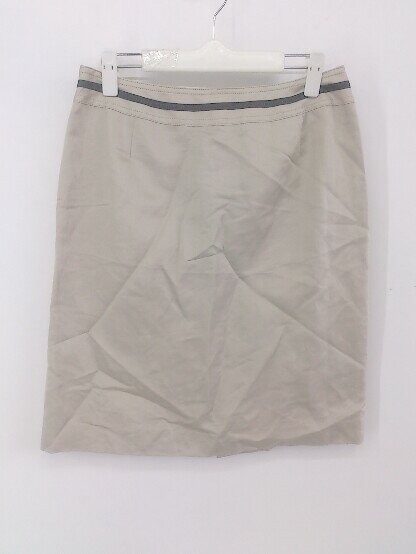 ◇ UNITED ARROWS ユナイテッドアローズ バックスリット 膝丈 タイト スカート サイズ40 ベージュ系 レディース P 【中古】