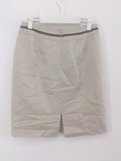 ◇ UNITED ARROWS ユナイテッドアローズ バックスリット 膝丈 タイト スカート サイズ40 ベージュ系 レディース P 【中古】