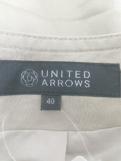 ◇ UNITED ARROWS ユナイテッドアローズ バックスリット 膝丈 タイト スカート サイズ40 ベージュ系 レディース P 【中古】