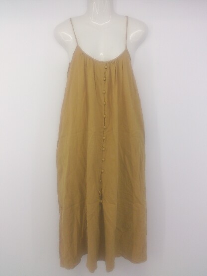 ◇ URBAN RESEARCH アーバンリサーチ キャミソール ロング ワンピース サイズF マスタード レディース P..