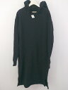 ◇ FREAK'S STORE フリークスストア 裏起毛 長袖 ロング パーカー ワンピース サイズF ブラック レディース P 【中古】