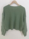 ◇ GRL グレイル 切替 長袖 ニット セーター サイズ F グリーン レディース P 【中古】