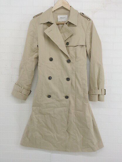 ◇ ◎ OPAQUE.CLIP オペークドットクリップ ベルト付 長袖 トレンチ コート サイズM ベージュ レディース P 【中古】