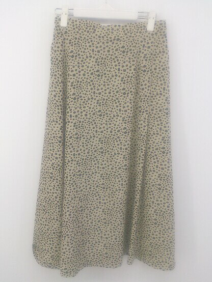 ◇ FREEDOM BY FREAK'S STORE ダルメシアン柄 ロング フレア スカート サイズF ベージュ ブラック レディース P 【中古】