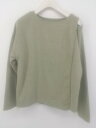 ◇ green label relaxing UNITED ARROWS スリット レイヤード 長袖 スウェット カットソー グリーン レディース P 【中古】