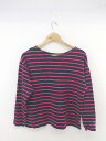 ◇ niko and … ニコアンド ボーダー 長袖 Tシャツ カットソー サイズM ダークネイビー系 ピンク系 レディース P 【中古】
