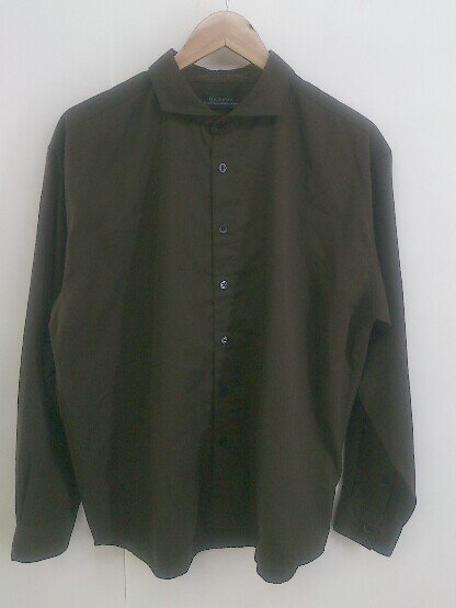 ◇ nano universe ナノユニバース 長袖 シャツ サイズM カーキ メンズ P 【中古】
