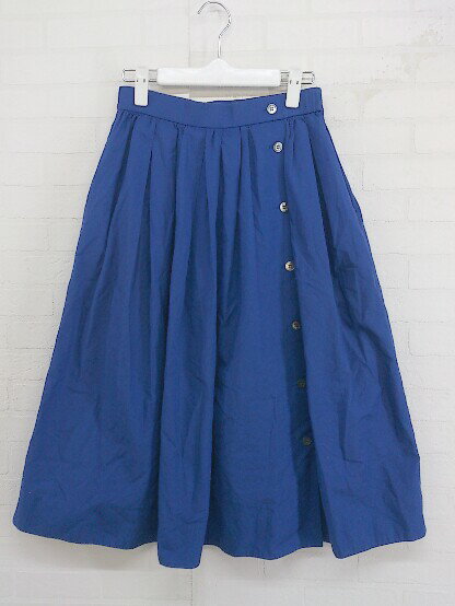 ◇ ICHIE STRAWBERRY FIELDS ストロベリーフィールズ ロング ギャザー スカート ネイビー レディース P 【中古】