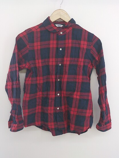 ◇ ◎ THE SMOCK SHOP チェック 長袖 シャツ ブラウス サイズ36 レッド系 ネイビー ブラック レディース P 【中古】