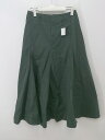 ◇ UNIQLO U ユニクロ ロング フレア スカート サイズ ウエスト61 ヒップ81 ダークグリーン レディース P 【中古】(4)