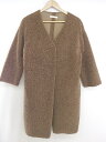 ◇ AMERICAN HOLIC アメリカン ホリック ボア 長袖 コート サイズF キャメル レディース P 【中古】