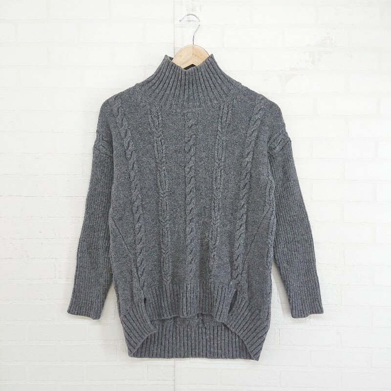 ◇ ivory court アイボリーコート ウール ニット ハイネック 長袖 セーター グレー レディース P 【中古】