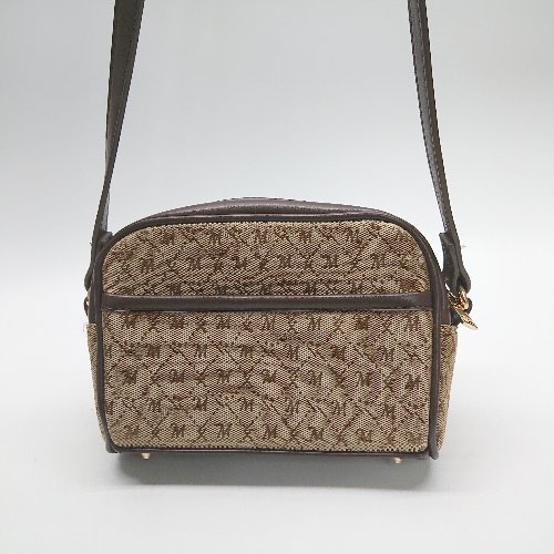 ◇ MOUSSY マウジー ブランドロゴ　シンプル　コンパクト ショルダーバック ブラウン系 レディース E 【中古】