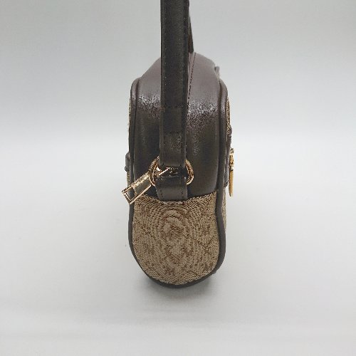 ◇ MOUSSY マウジー ブランドロゴ　シンプル　コンパクト ショルダーバック ブラウン系 レディース E 【中古】