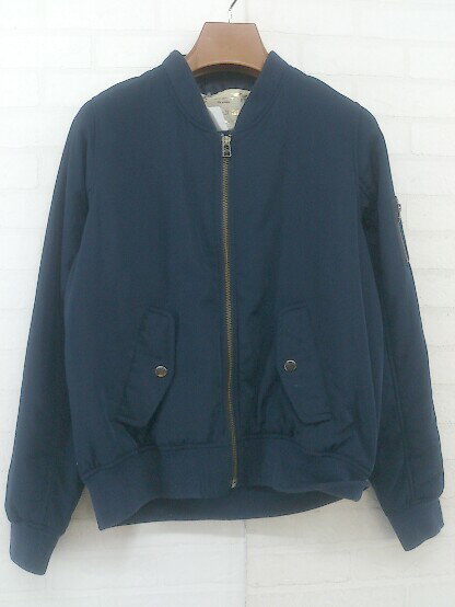◇ Discoat ディスコート ジップアップ 長袖 ジャンパー ブルゾン サイズM ネイビー レディース P 【中古】