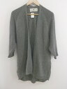 ◇ pual ce cin ピュアルセシン ロング 長袖 ニット カーディガン グレー レディース P 【中古】