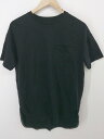 ◇ BARNYARDSTORM バンヤードストーム 胸ポケット 五分袖 Tシャツ カットソー サイズ1 ブラック レディース P 【中古】