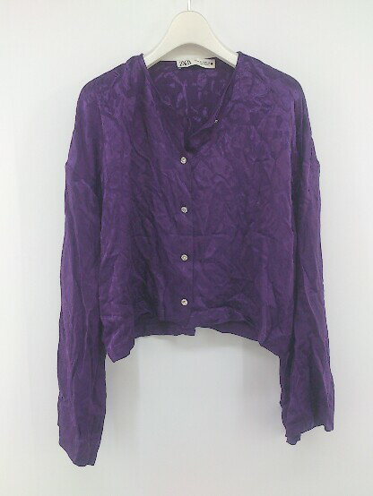 ◇ ◎ ZARA ザラ 長袖 シャツ ブラウス サイズEUR XS USA XS MEX 24 パープル レディース P 【中古】