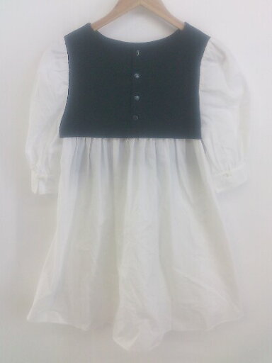 ◇ NATURAL BEAUTY BASIC 切替 七分袖 チュニック サイズM ホワイト ブラック レディース P 【中古】 ◇ NATURAL BEAUTY BASIC 切替 七分袖 チュニック サイズM ホワイト ブラック レディース P 【中古】