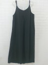 ◇ Re:EDIT リエディ Vネック バックスリット ロング キャミソール ワンピース サイズM ブラック レディース P 【中古】