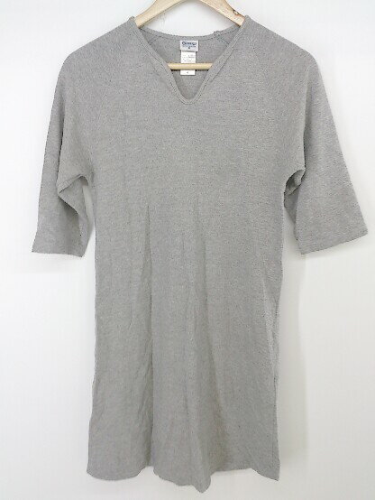 ◇ vieasy ヴィイージー 七分袖 ミニ ワンピース グレー系 レディース P 【中古】