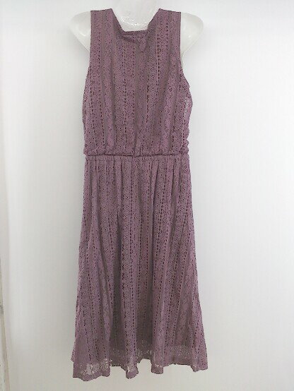 ◇ ANDSEARCH アンドサーチ レース ノースリーブ ロング ワンピース サイズM パープル系 レディース P 【中古】