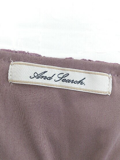 ◇ ANDSEARCH アンドサーチ レース ノースリーブ ロング ワンピース サイズM パープル系 レディース P 【中古】