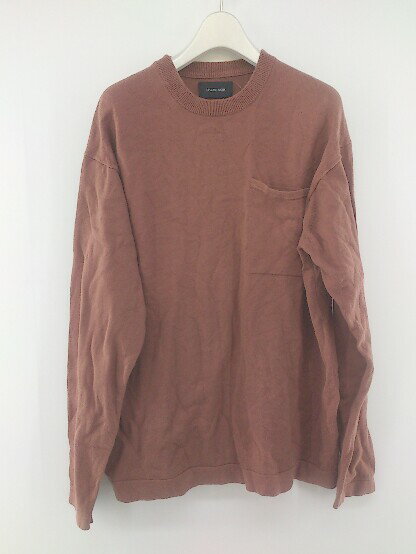 ◇ MAIDEN NOIR メイデンノワール 胸ポケット 長袖 ニット カットソー サイズ1 ブラウン メンズ P 【中古】