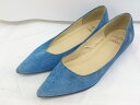 ◇ Odette e Odile UNITED ARROWS ポインテッドトゥ フラット パンプス サイズ 22 ブルー レディース P 【中古】