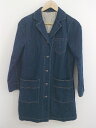 ◇ w closet ダブルクローゼット ロング 長袖 デニム ジャケット コート サイズM インディゴ レディース P 【中古】(4)