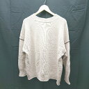 ◇ LOWRYS FARM ローリーズファーム シンプル オーバーシルエット 長袖 ニット セーター サイズF ベージュ レディース E 【中古】