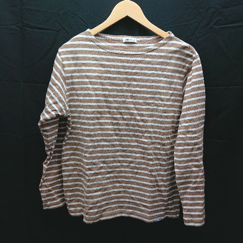◇ FORK&SPOON フォーク&スプーン バスクシャツ ボーダー柄 長袖 Tシャツ サイズ3 ブラウン レディース E 【中古】 ◇ FORK&SPOON フォーク&スプーン バスクシャツ ボーダー柄 長袖 Tシャツ サイズ3 ブラウン レディース E 【中古】
