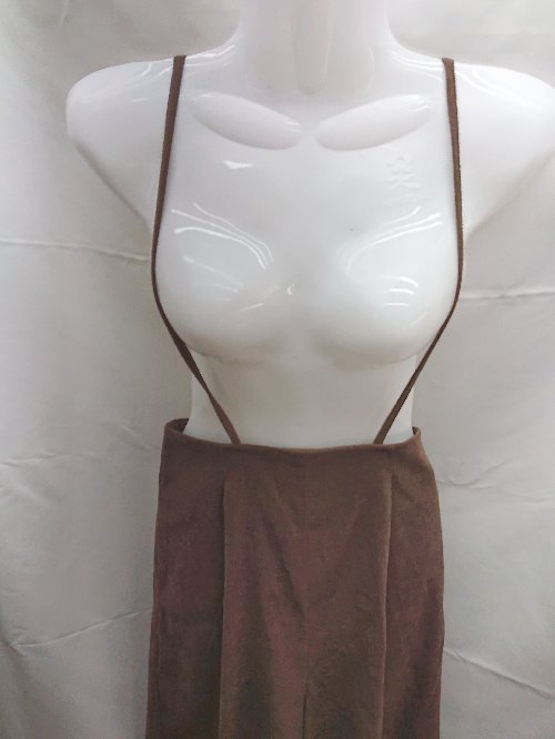 ◇ CLOCHE クロシェ バックジップ　無地 なし オールインワン サイズ2 ブラウン レディース E 【中古】