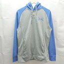 ◇ UNDER ARMOUR ラグラン フード ロゴ プリント 長袖 スウェット パーカー フーディ Sサイズ ブルー グレー メンズ E 【中古】