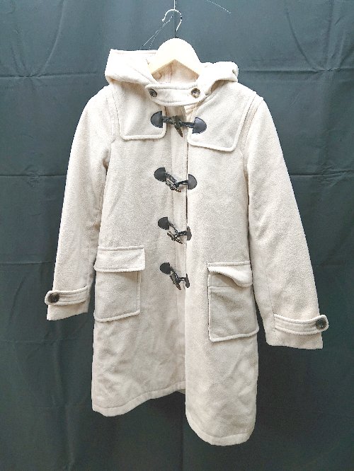 ◇ SM2 サマンサ モスモス フロントボタン フード フーディ ポリエステル 長袖 コート サイズM ベージュ レディース E 【中古】