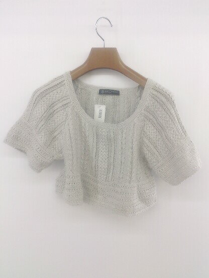 ◇ BEAUTY&YOUTH UNITED ARROWS 半袖 ショート丈 ニット カットソー グレー レディース P 【中古】