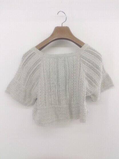 ◇ BEAUTY&YOUTH UNITED ARROWS 半袖 ショート丈 ニット カットソー グレー レディース P 【中古】