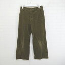 ◇ BLISS POINT ブリスポイント コーデュロイ ワイド パンツ サイズ L カーキ系 レディース P 【中古】(4)