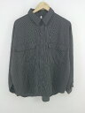 ◇ HALHAM ハルハム ピンストライプ 長袖 シャツ サイズM グレー系 ホワイト系 メンズ P 【中古】
