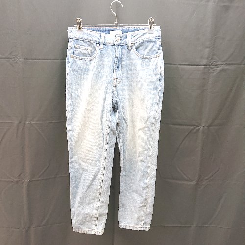 ◇ earth music&ecology ダメージ加工 シンプル デニムパンツ サイズS ブルー系 レディース E 【中古】 ◇ earth music&ecology ダメージ加工 シンプル デニムパンツ サイズS ブルー系 レディース E 【中古】