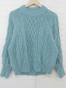 ◇ Heather ヘザー ケーブル 長袖 ニット セーター サイズF ライトブルー レディース E 【中古】(4)
