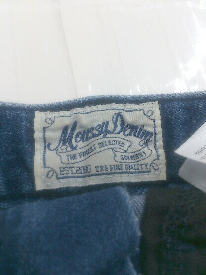 ◇ MOUSSY VINTAGE マウジー デニム 膝下丈 タイト スカート サイズ0 ブルー系 レディース P 【中古】